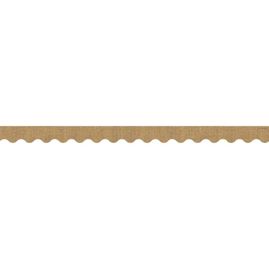 Burlap Design Scalloped Border Trim, 35 Feet Per Pack, 6 Packs {3}