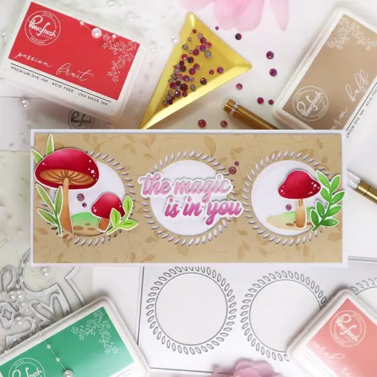 Pinkfresh Studio Stencils 4.25"X5.25" 2/Pkg-Delicate Foliage {2}