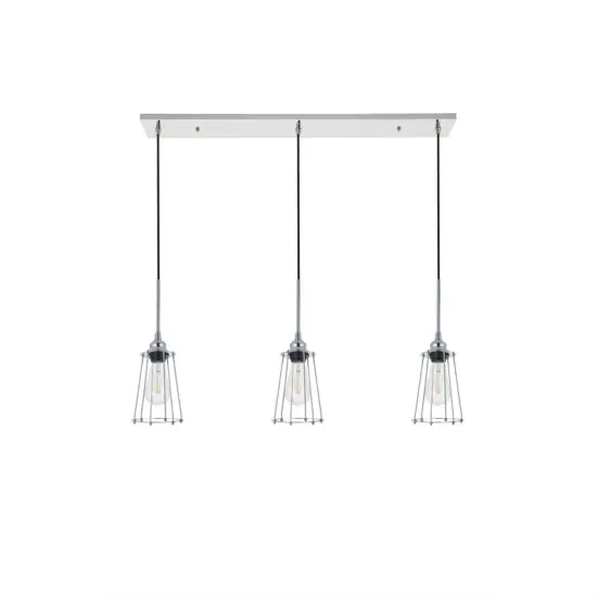 Auspice 3 light chrome Pendant {3}