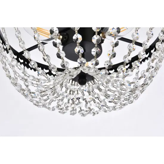 Kylie 12 inch flush mount in black {4}