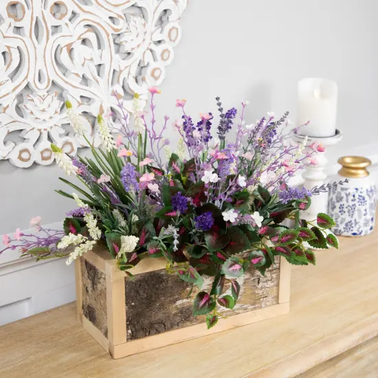 Northlight Rustic Wooden Storage Boxes- 15.5" - Set of 2 Beige {4}