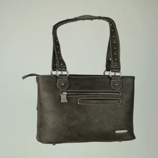 Montana West Trinity Ranch Hair-On Leather Trim Shoulder Tote Bag {3}