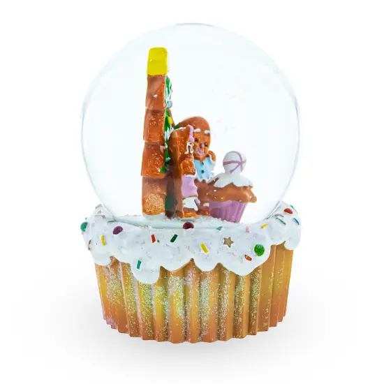 Gingerbread Family and Cupcake Musical Christmas Water Globe {5}