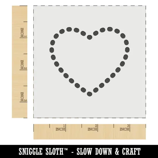 Dotted Heart Outline Wall Cookie DIY Craft Reusable Stencil {5}