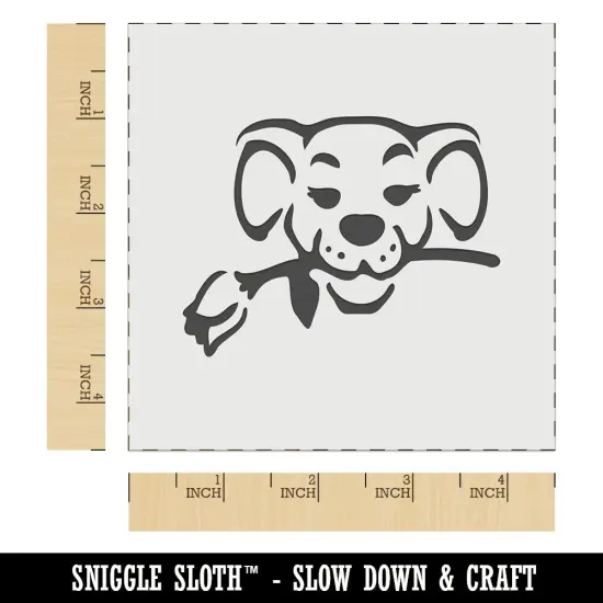 Romantic Dog with Rose in Mouth Wall Cookie DIY Craft Reusable Stencil {6}