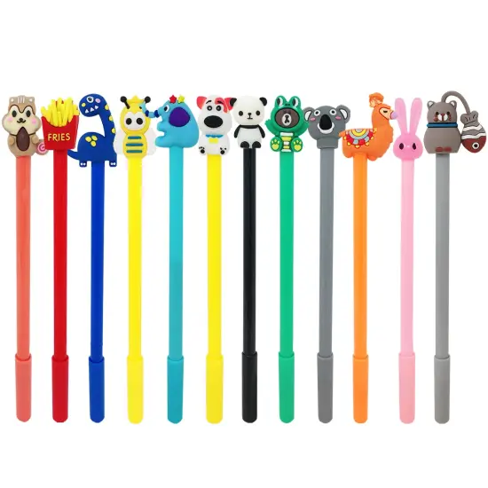 Wrapables Gel Pens School Office Supplies (12 pack) Comical Characters {4}
