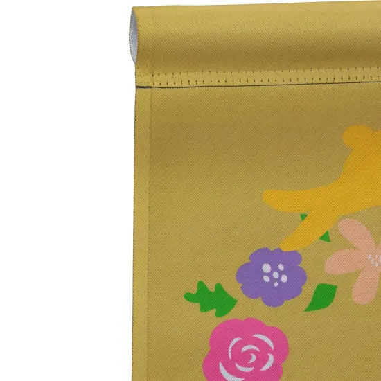 Northlight Hopping Bunnies "Happy Easter" Floral Outdoor Garden Flag 18" x 12.5" Yellow {6}