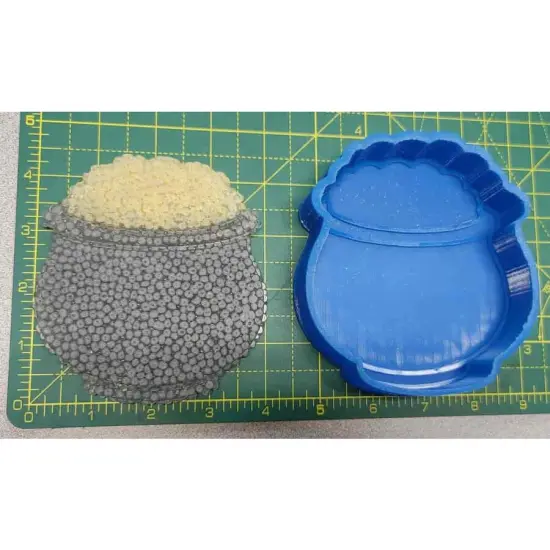 Pot of Gold or Bubbling Cauldron Silicone Freshie Mold {1}