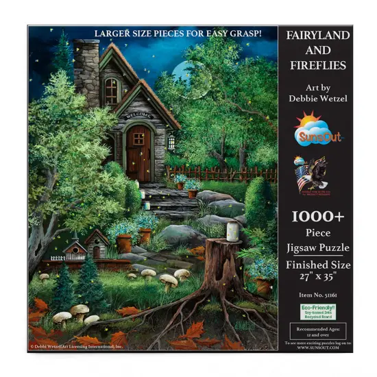 Sunsout Fairyland and Fireflies 1000 pc Large Pieces Jigsaw Puzzle 51161 {4}