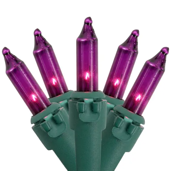 Northlight Mini Incandescent Christmas Lights - Purple - 10' Green Wire - 50ct {1}