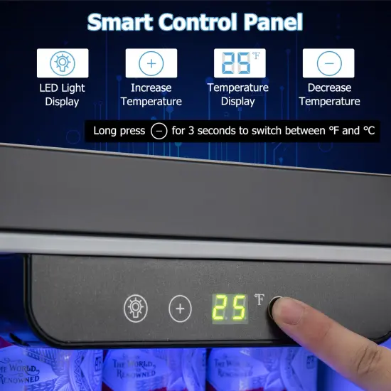 Compact Refrigerator with Adjustable Thermostat and Stainless Steel Door-Silver {5}