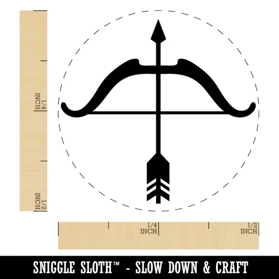 Archery Bow and Arrow Self-Inking Rubber Stamp for Stamping Crafting Planners Fuchsia {1}