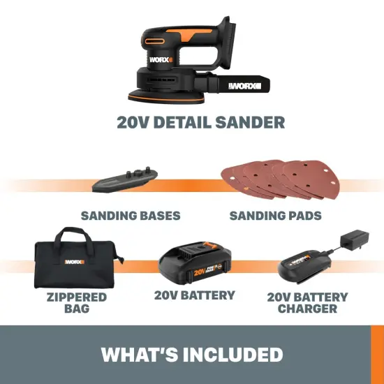 Worx WX822L 20V Power Share Cordless Detail Sander {6}