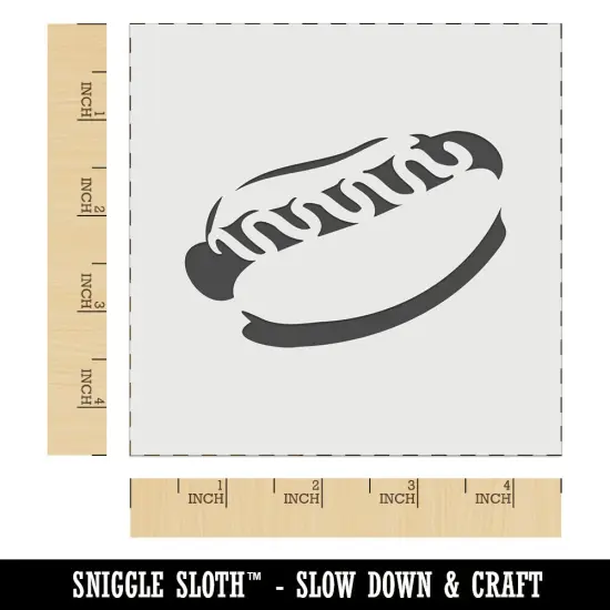 Hotdog Wiener Bun Ketchup Mustard Wall Cookie DIY Craft Reusable Stencil {6}