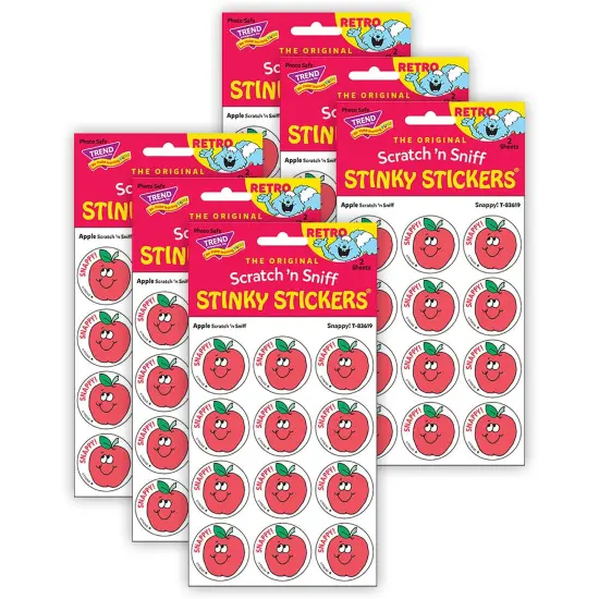Snappy!/Apple Scented Stickers, 24 Per Pack, 6 Packs {1}