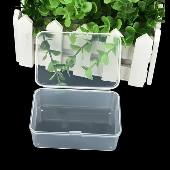 20 Pieces Rectangular Clear Plastic Storage Containers Box with Hinged Lid for Beads and Other Small Craft Items (3.35 x 2.17 x 1.38 inch) {1}