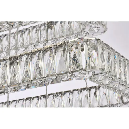 Monroe 42 inch LED triple rectangle pendant in chrome {6}