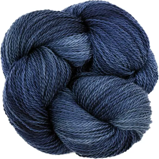 Organic Wool Yarn - Ecolana Certified Organic, Pacific Northwest Hand Dyed, #2 Fingering /Sport Weight, Knit, Crochet, Weave. Night Sky {1}