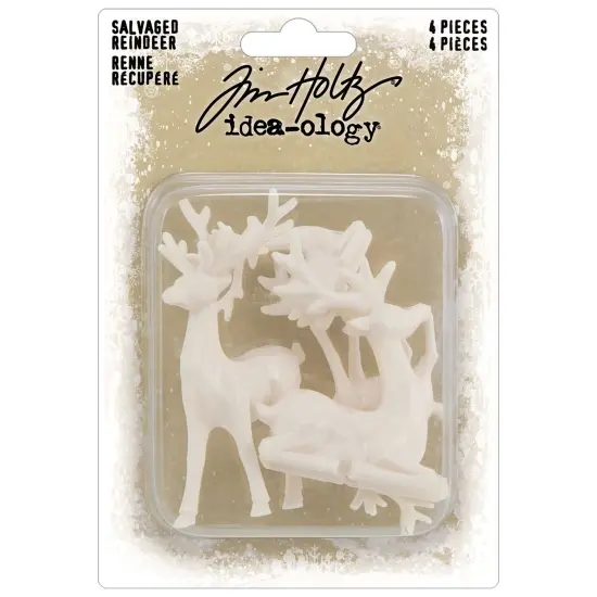 Tim Holtz Idea-Ology Salvaged Reindeer-4/Pkg {1}