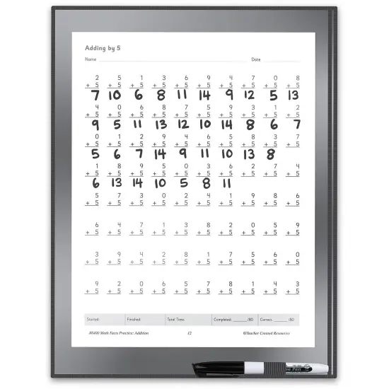 Deluxe Dry-Erase Pocket, For 8-1/2" x 11" Paper, Pack of 3 {4}