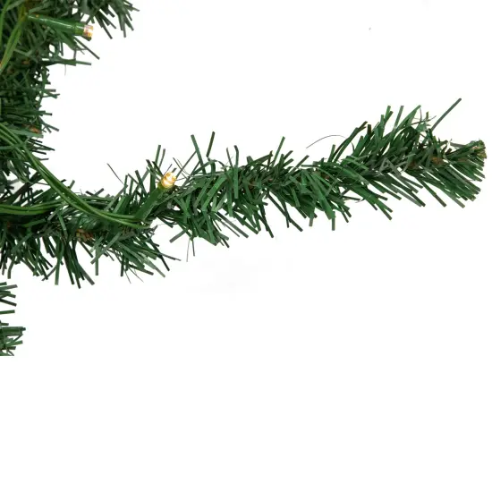 Northlight 27' x 20" Pre-Lit Green Artificial Pine Christmas Garland, Warm White LED Lights {3}