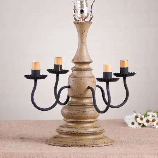 Harrison Lamp Base in Pearwood {4}