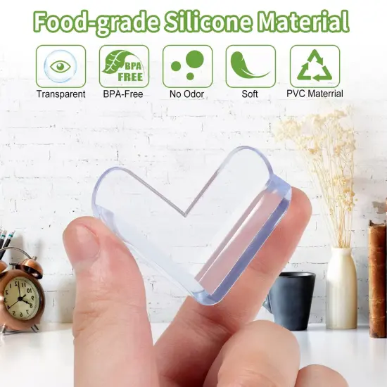 24 Pack Corner Protector for Baby: Baby Proofing Safety Corner Clear Furniture Tablet Corner Protection| Protectors Guards, Baby Proof Bumper & Cushion to Cover Sharp Furniture & Table Edges(L Shape) {2}