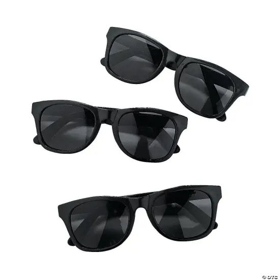 5 1/2" Adults Black Plastic Nomad Sunglasses 12 Pieces {2}