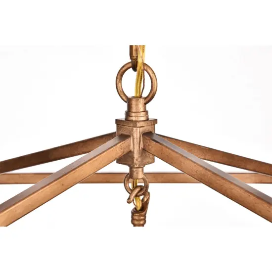 Maddox Collection Pendant D17 H24.25 Lt:4 Vintage Gold Finish {5}