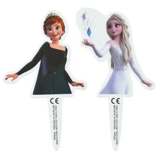 Frozen II Anna and Elsa Poly DecoPics&reg; Cupcake Decoration, 12ct {2}