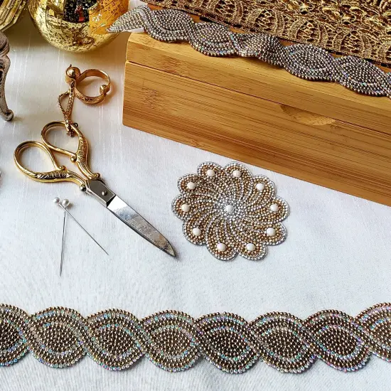 Nico 1 1/4" Iron On Trim Gold {5}