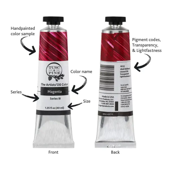 Tusc & Pine Artist Oil Paint - Naples Yellow Pastiche, 40 ml, Non-Yellowing, Rich & Creamy Consistency, Maximum Pigment Load, Small Batch Milled Oil Paints Made in the USA for Professional Artists {4}