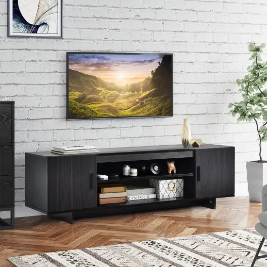 TV Stand Media Entertainment Center for with Storage Cabinet {2}