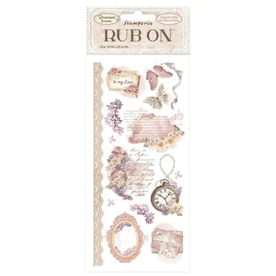 Stamperia Rub-On 4"X8.5"-Romance Forever To My Love {1}