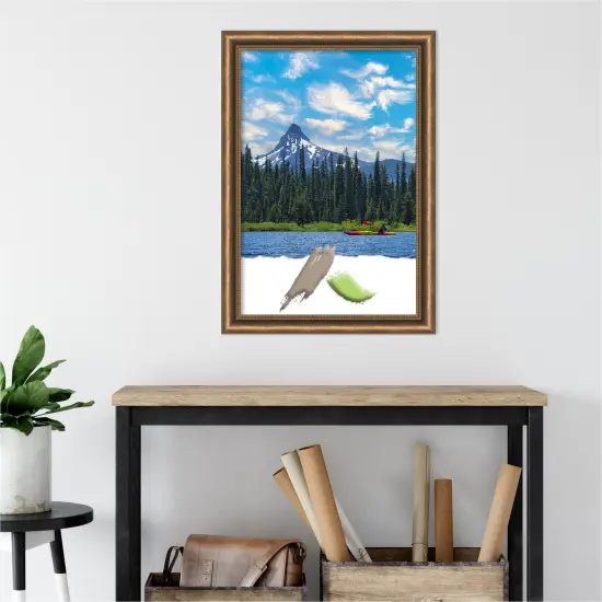 Manhattan Bronze Narrow Wood Picture Frame, Photo Frame, Art Frame {1}