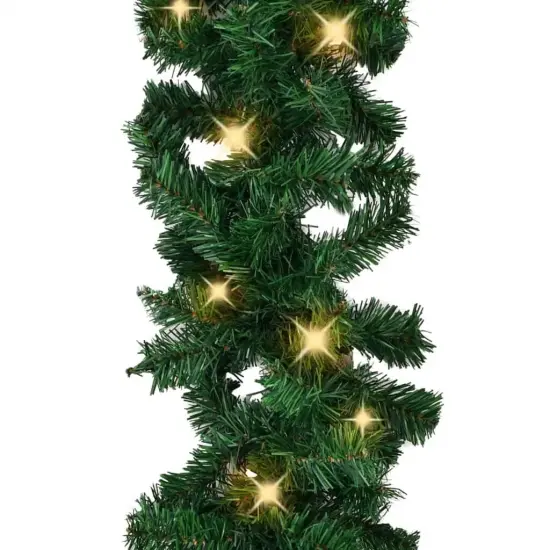 65.6' Christmas Garland with LED Lights {3}