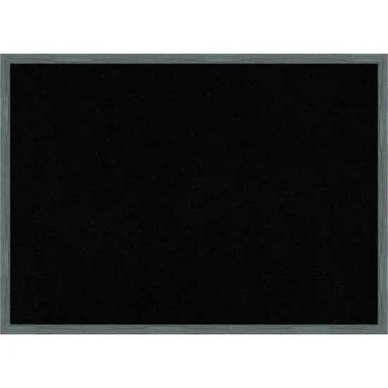 Dixie Blue Grey Rustic Narrow Wood Framed Corkboard, Black Cork {1}