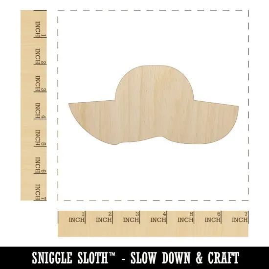 Ladies Hat Unfinished Wood Shape Piece Cutout for DIY Craft Projects {1}