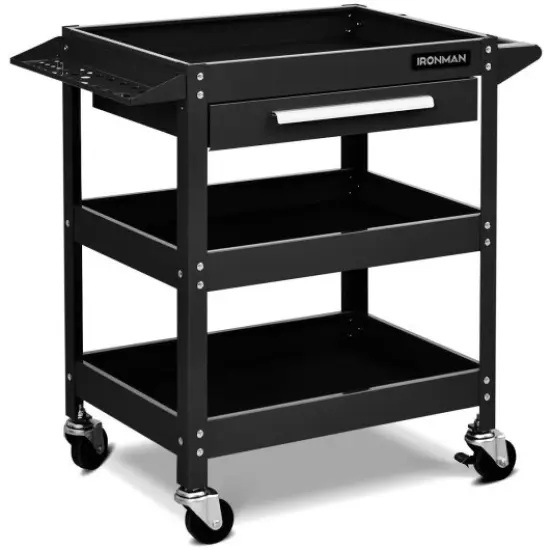 Rolling Tool Cart Mechanic Cabinet Storage Tool Box Organizer with Drawer Black {1}