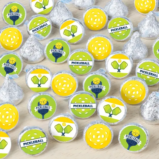 Big Dot of Happiness Let's Rally - Pickleball - Birthday or Retirement Party Small Round Candy Stickers - Party Favor Labels - 324 Count {1}