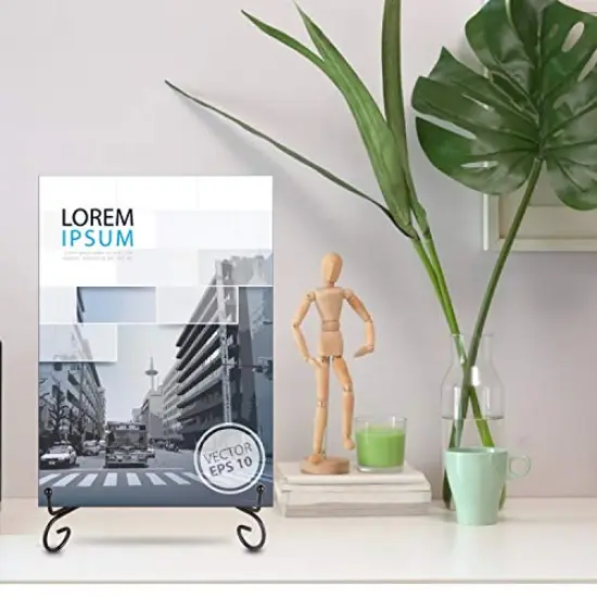 Teamkio Improved Anti-Slip Plate Holder Display Stand, Picture Frame Holder Stand, Easel Display Stand, Book Display Stand (10inch) {2}