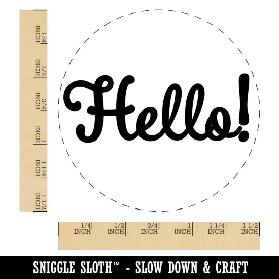 Hello Cursive Self-Inking Rubber Stamp for Stamping Crafting Planners Black {1}
