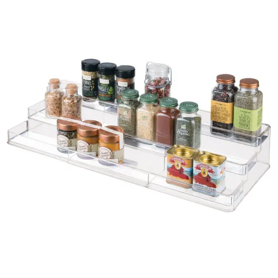 mDesign Large Expandable Spice Rack, Kitchen Storage Organizer {1}