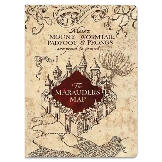 Harry Potter Marauder's Map Softcover Lined Journal -Notebook {1}