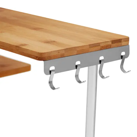 7Penn Kitchen Counter Organizer Plant Shelf - Tiered Display Stand with Hooks {6}