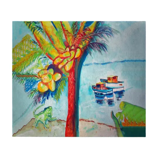 Betsy Drake Cocoa Nuts and Boat 30 X 50 Inch Comfort Floor Mat {1}