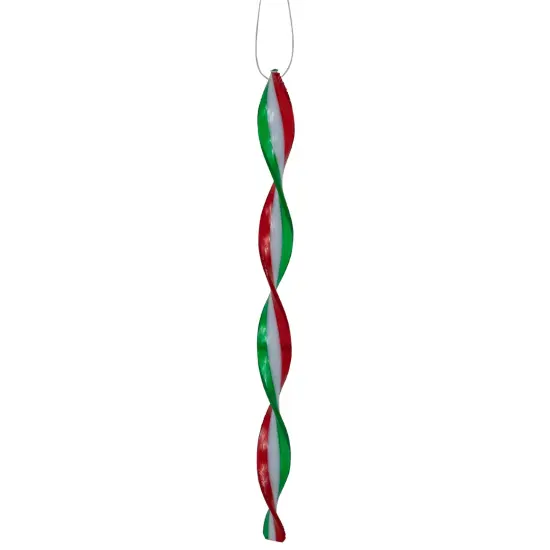 Northlight 6ct White, Red and Green Candy Swirl Christmas Ornaments 8" {5}