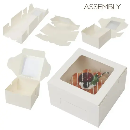 60PCS 4in White Pastry Boxes {5}