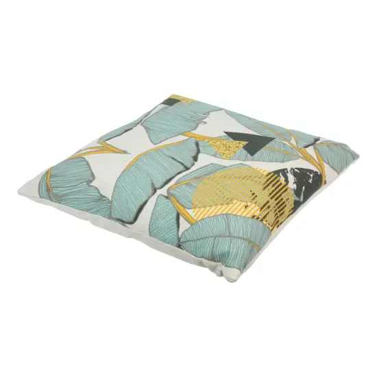 Northlight 18" Green and Yellow Tropical Banana Leaf Square Throw Pillow {7}