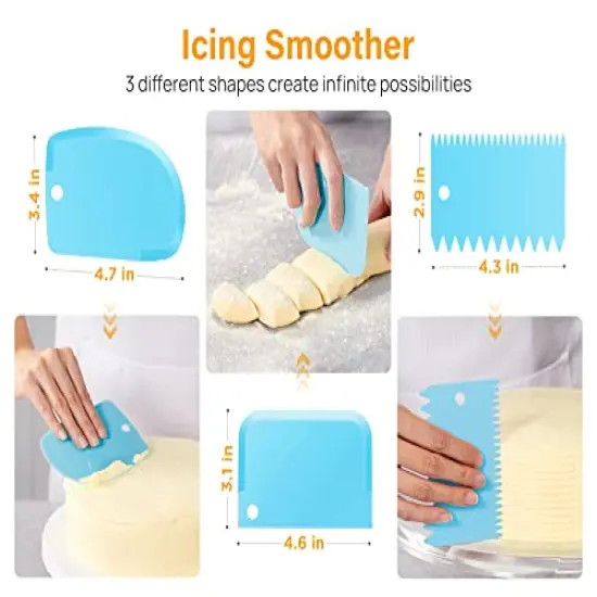 32-Piece Piping Bags and Tips Set with 24 Icing Piping Tips, 2 Reusable Pastry Bags 12 Inch, Reusable Piping Icing Bags and Tips, Cake Decorating Kit for Frosting Cookie, Cupcake {4}